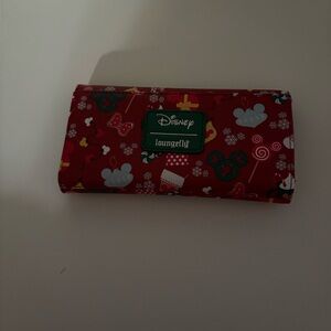 Disney Loungefly Christmas Long Wallet NWT